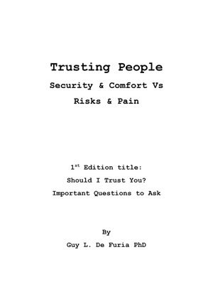 cover image of Trusting People